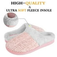 thumbnail image 4 of HOMEHOT Womens Fuzzy Slippers Plush Lined Memory Foam Slippers Chenille Scuff Slippers for Women Slip on House Shoes Adult Pink Size 7 Female, 4 of 6
