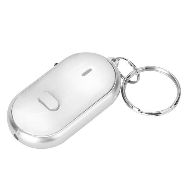 Alarme anti-perte, localisateur de clés, sac, sifflet, contrôle sonore, avec batterie, blanc