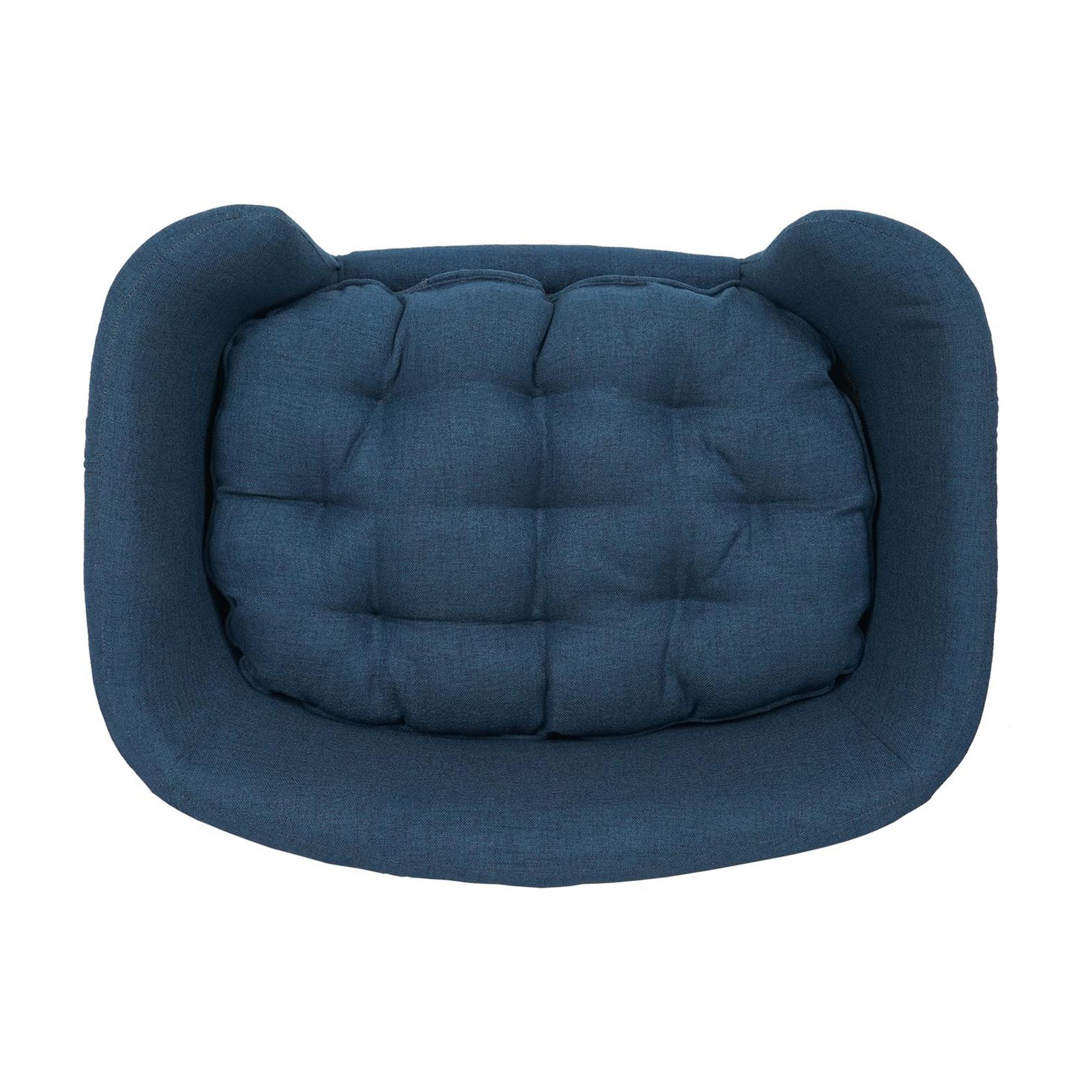 Pefilos Large Dog Couch Furniture, 30" Wide Pet Sofa for Medium Dogs with Removable Mattress, Luxury Raised Pet Couch Lounging Dog Bed with Anti-Slip Bottom, Blue
