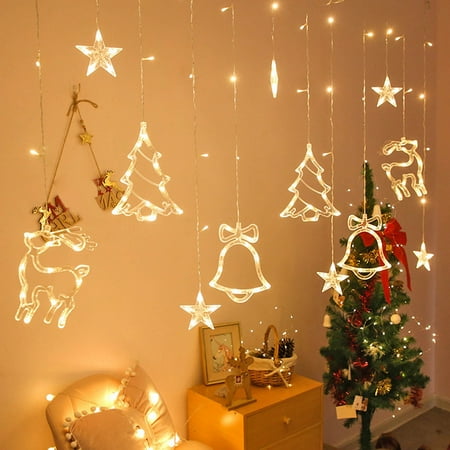 

Birthday Lights Curtain Lights Star And Moon String Lights Festival Decoration Lights Bells Reindeer LED Christmas Light String