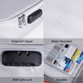 thumbnail image 5 of Mixfeer File Organizer Bag with Lock, Fireproof Document Organizer Case with Water-Resistant Zipper,3-Layer Portable Travel Home Storage Safe Bag for Laptop,Files,Certificates,Gifts for Him,Silver, 5 of 9