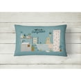 thumbnail image 2 of Carolines Treasures CK7477PW1216 Yellow Labrador in Bathtub Canvas Fabric Decorative Pillow 12H x16W multicolor, 2 of 4