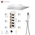 thumbnail image 2 of Mondawe Music Rain Shower Head System With Handheld Spray,64 colors LED Rain Shower Fixtures Thermostatic Shower Head System with Body Jet, 2 of 12