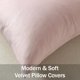 thumbnail image 2 of Fundas para almohada, color rosa: Juego de 2 fundas decorativas cuadradas de terciopelo suave para almohada, para decoración del hogar, 2 of 4