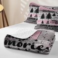 thumbnail image 4 of Castle Fairy Vintage Camping Quote Bed Spread Queen,Retro Camper Print Queen Coverlet Set for Bedroom,Pink Gray, 4 of 7
