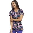 thumbnail image 6 of Heartsoul Prints Scrubs Top For Women V-Neck HS614, S, Hopeful Blooms, 6 of 7