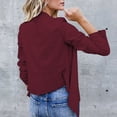 thumbnail image 4 of Abrigo de gamuza informal abrigo de gamuza ajustado de color puro para mujer cuello vuelto de moda manga larga para vacaciones ANGGREK Otros, 4 of 6