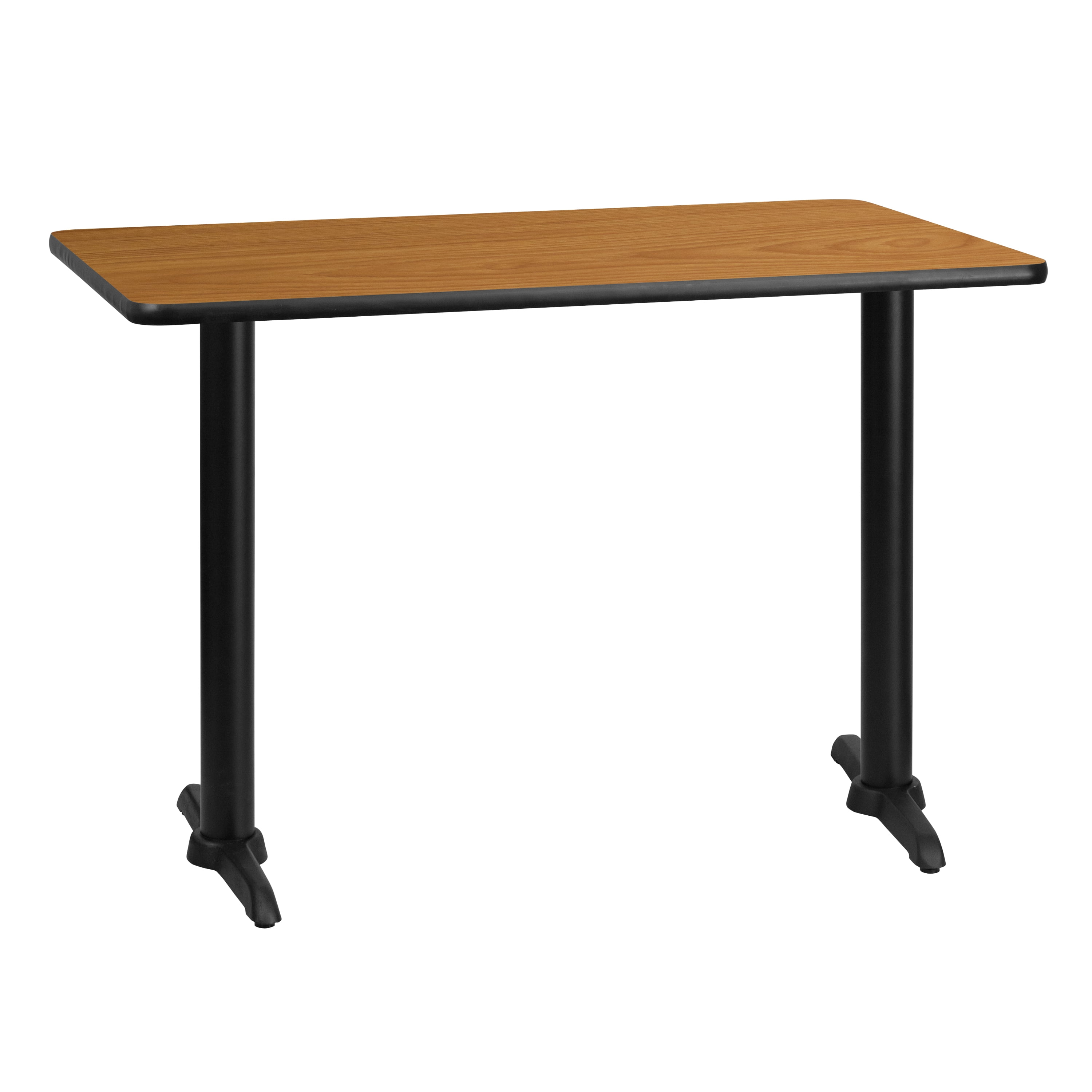 Flash Furniture 30" x 42" Rectangular Laminate Table Top with 5" x 22" Table Height Bases