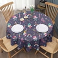 thumbnail image 3 of Fairy Princess Magic Pattern Round Tablecloth 60"x60",Wrinkle Wipeable Table Cloth for Kitchen Dining Room Picnic Patio Party, 3 of 6