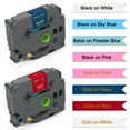 thumbnail image 2 of 12mm Satin Ribbon TZe Tape Compatible for Brother P-touch Label TZe-R231 TZe-RN34 TZe-RW34 for Brother Ptouch H110 Label Printer Gold on Pink 12mm, 2 of 6