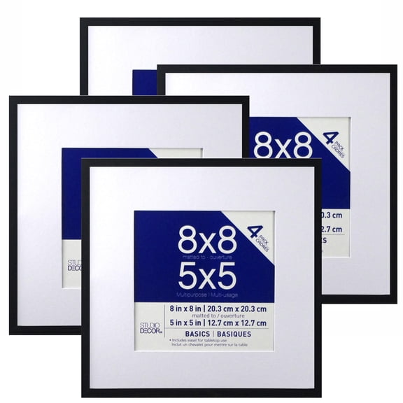 Studio Decor 4 Pack Basics 5" x 5" Multipurpose Wall Frames