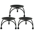 thumbnail image 2 of Geometric Round Wrought Iron Candlestick Desktop Decorative Ornaments Creative Metal Black Wrought Iron Candlestick Decorative Candle Board/ Black geometric round iron candlestick 3PC C, 2 of 7