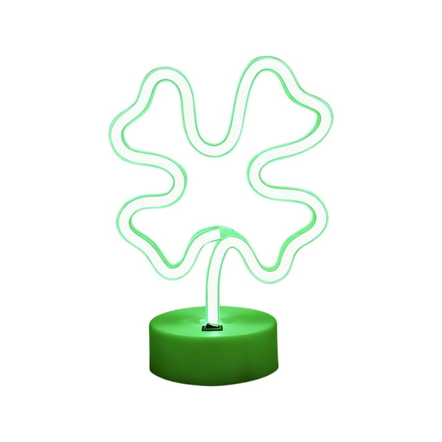 Ohufall LED Clover String Lights St Patricks Day Decorations Battery USB Operated Fairy Lights Green Irish Party Home Decor