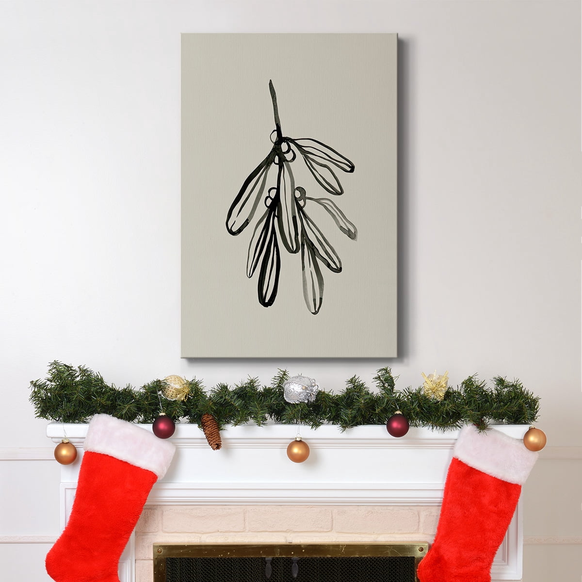 Mistletoe Sketch I- Gallery Wrapped Canvas