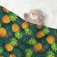 thumbnail image 2 of Yiaed Pineapples with Palm Leaves Print Dog Blankets-Cat Blanket Washable for Couch Protection,Puppy Blanket, Soft Plush Reversible Throw Furniture Protector-Small, 2 of 8