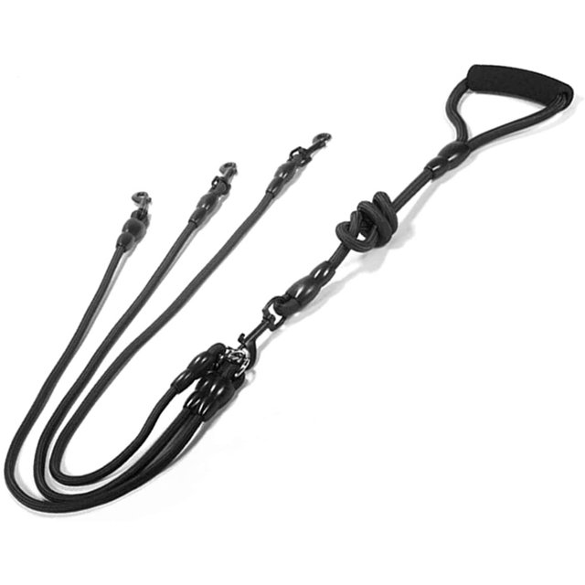 2/3/4 Manière Chien Laisse Chien Coupleur Nylon Tresse Laisse Réglable pour Animaux de Compagnie avec Poignée Rembourrée Douce pour les Petits Chiens de Taille Moyenne