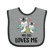 Inktastic Zebra My Gigi Loves Me Boys or Girls Baby Bib