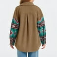 thumbnail image 5 of Spring Autumn Aztec Print Corduroy Jacket Girls Kids Casual Button Down Loose Lapel Jacket Coat for 5-14 Years, 5 of 6