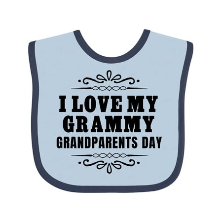 

Inktastic Grandparents Day I Love My Grammy Gift Baby Boy or Baby Girl Bib