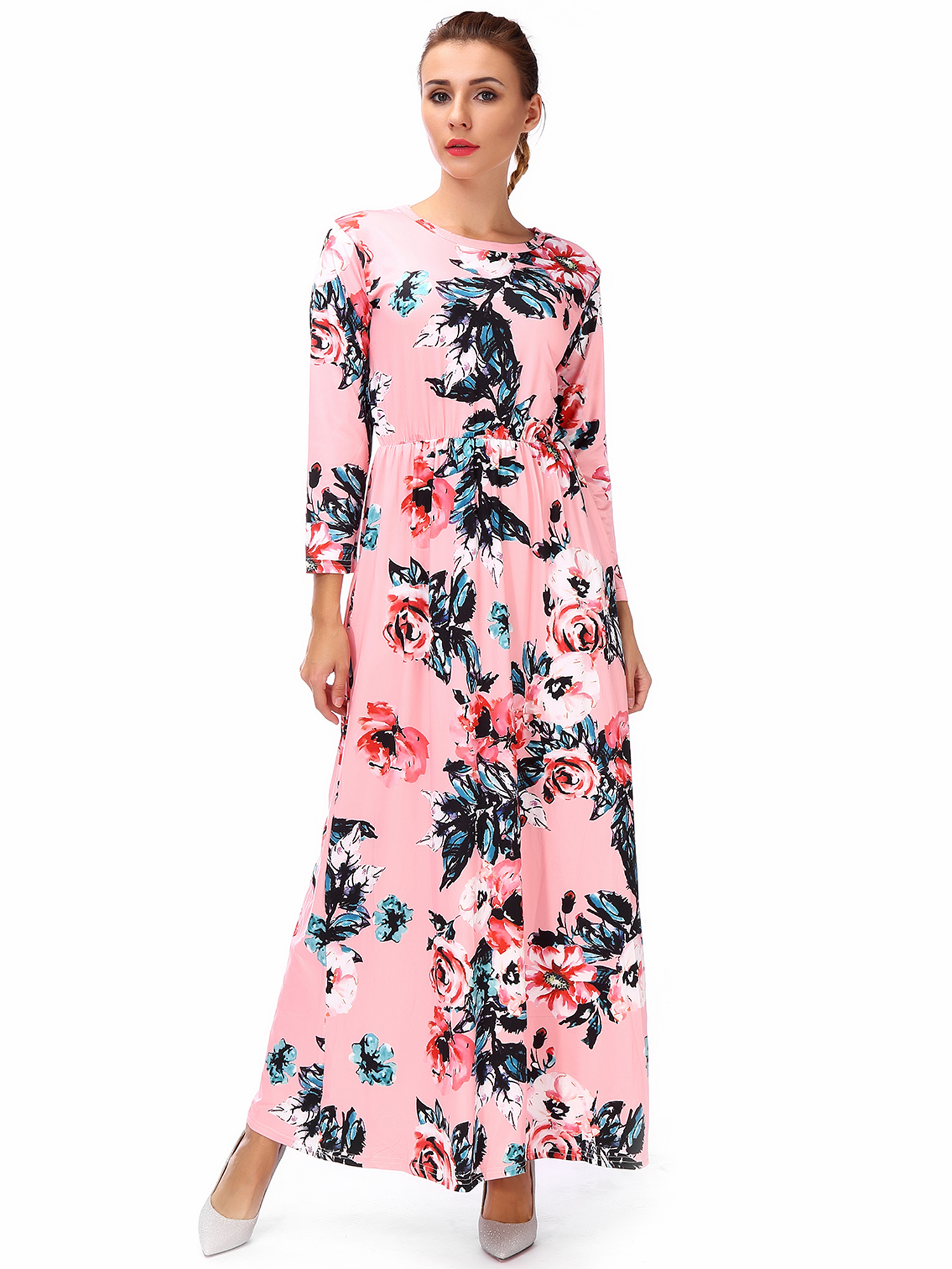 flowing floral maxi dress