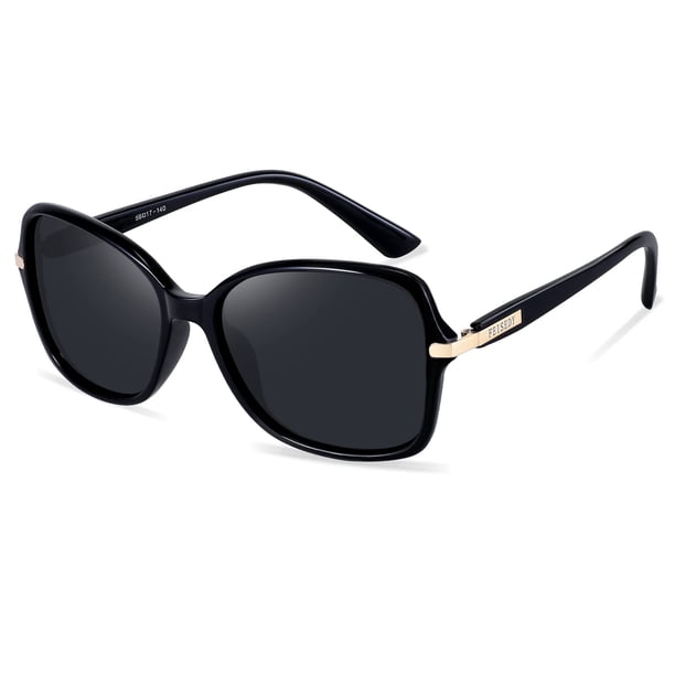 Gafas de sol FEISEDY B2760 Vintage cuadradas polarizadas UV400 negras