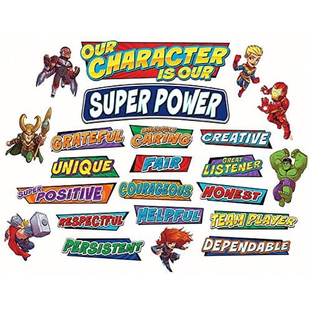Eureka Marvel Motivational Poster Set - 10 Superhero Posters For Classroom Bulletin Boards (12" X 17")