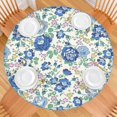 thumbnail image 2 of Pioneer Flower Floral Print Pattern Round Fitted Tablecloth with Elastic Edge,Dining Table Cover Waterproof,Outdoor Round Tablecloth for Camping,Dining,Indoor and Outdoor, 2 of 7