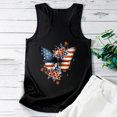 thumbnail image 4 of American Flag Tank Tops for Women Red White and Blue Womens Tank Top Memorial Day Womens Tank Womens American Flag Top Women Casual Sleeveless Printed Herringbone with Breathable Round Neck Top, 4 of 5