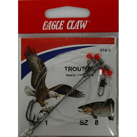 Eagle Claw 014H-8 Trout Rig, Bronze, Size 8 Hook