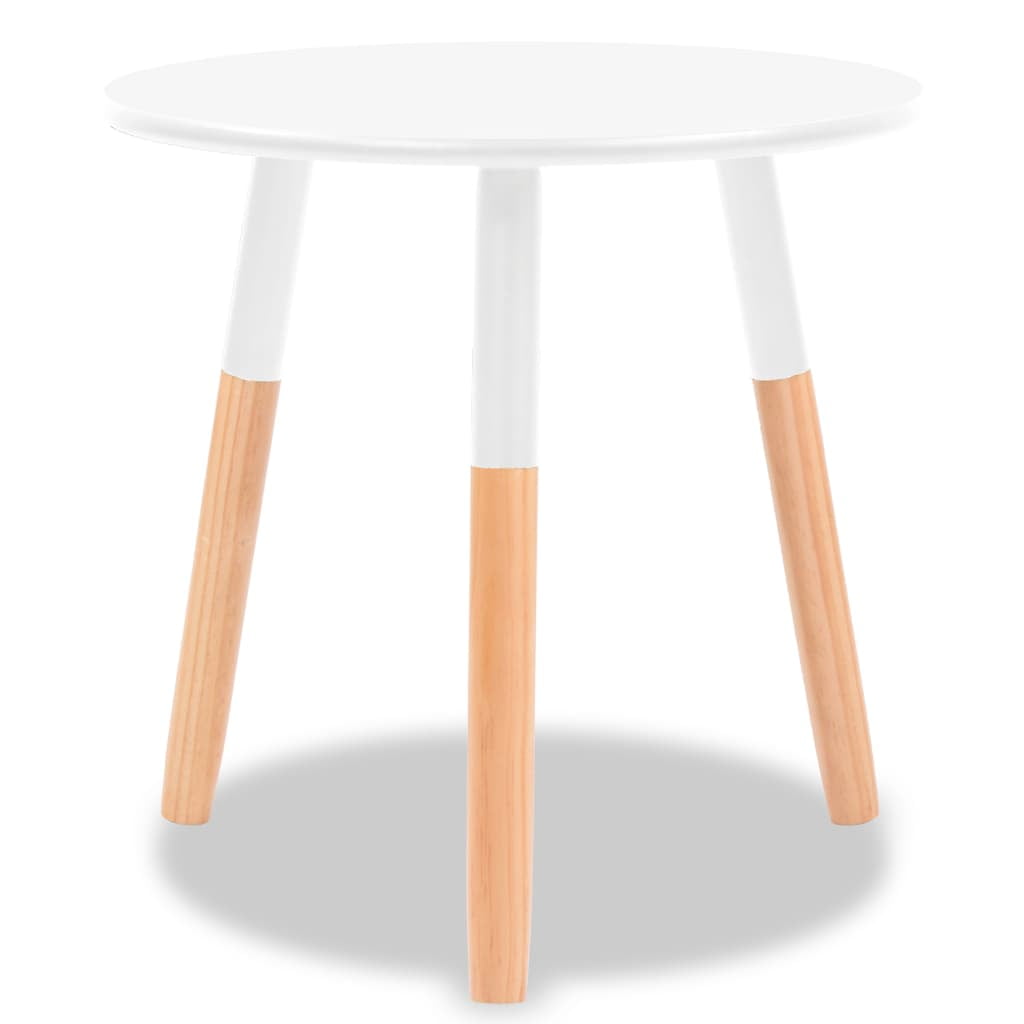 Kepooman Round End Side Table for Home Office, Set of 2, White Kepooman Round End Side Table for Home Office, Set of 2, White
