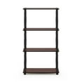 thumbnail image 4 of Furinno Turn-N-Tube 4-Tier Classic Tubes Display Shelf, Dark Cherry and Black, 4 of 5