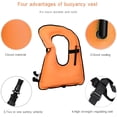 thumbnail image 3 of Inflatable Snorkel Diving Swimming Scuba Vest Jacket Life Jacket Vest  for Snorkeling Surfing Boating Swimming for Adult Youth Kids, 3 of 14