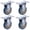 A, variant on ZMKIAG 3 Inch Heavy Duty Caster Wheels – Set of 4 Locking Castors with Rubber Wheel, Plate Swivel Caster Wheels – for Furniture Cart, Workbench & More – Casters with Brake