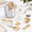 Gold, variant on Black Office Supplies With Pencil Holder Desk Accessories 11pcs