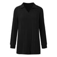 thumbnail image 6 of Long Sleeve Shirts for Women Long Sleeve Tops for Women 2024 Fashion T Shirts for Women Crewneck Casual Loose Shirts Basic Tee Womens Tops Z0G-Black, M, 6 of 7