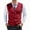 Red, variant on GBSYEWXS Men Vest Sweaters Gentleman Sleeveless V-Neck Cardigan Solid Color Thermal Light Gray Sweater