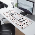 thumbnail image 2 of Long Mouse Pads for Desk,White Cow Geometric Pattern Desk Mats on Top Of Desks, Desk Mouse Pad Extra Large with 3mm Non-Slip Base and Stitched Edge for Gaming,Office,Work,Home 31.5"x11.8", 2 of 6
