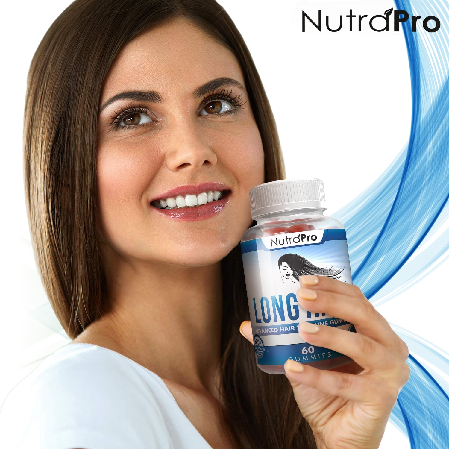 Long Hair Gummies – Anti-Hair Loss Supplement for Faster Hair Growth of Weak, Thinning Hair – Grow Long Thick Hair & with Biotin and 10 Hair Vitamins. (Twin Pack).