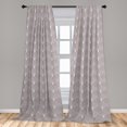 thumbnail image 4 of Ambesonne Art Deco Curtains, Warm Taupe Vintage Shells, Pair of 28"x95", Warm Taupe and White, 4 of 5