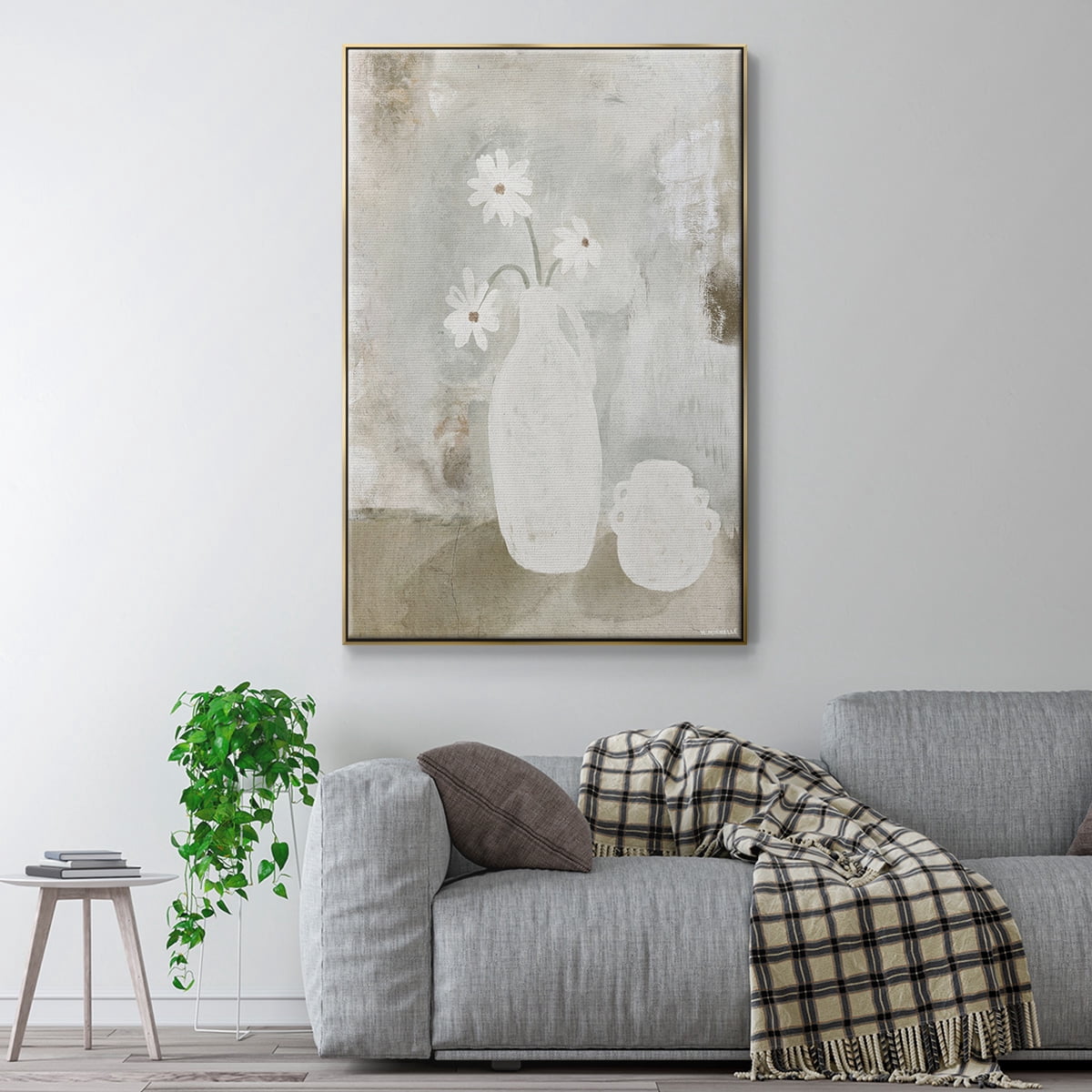 Sunday Blooms Framed Premium Gallery Wrapped Canvas - Ready to Hang