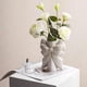 thumbnail image 4 of Florero de cerámica blanco con lazo for decoración del hogar, floreros únicos estilo Boho for flores, 4 of 7