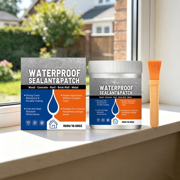 Waterproof Crack 300ml Multi-Surface for Roof, Pipe, Bathroom, Kitchen with Brush Applicator