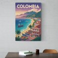 thumbnail image 6 of Retro Vintage City Travel Poster of Santa Marta with Historic Streets And Classic Details Print Poster, 6 of 8