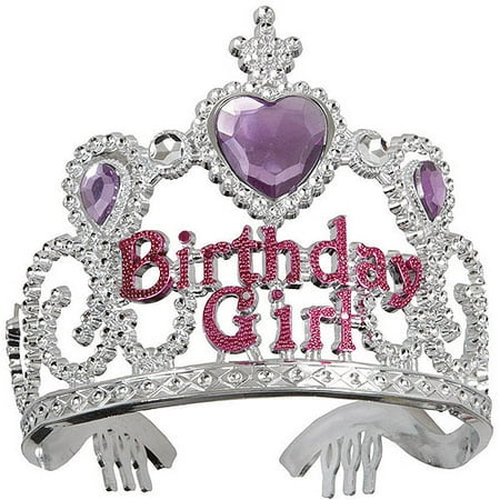 Jeweled Plastic Birthday Girl Tiara