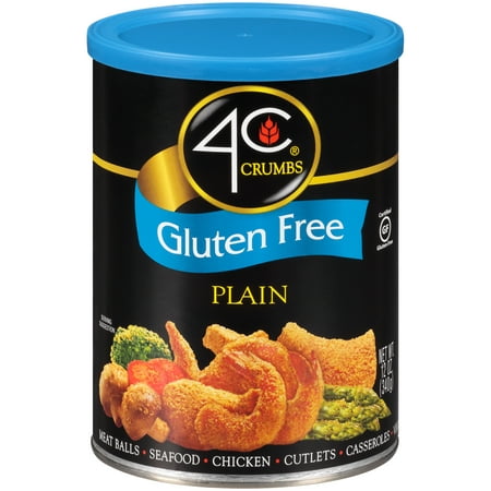 (2 Pack) 4C Gluten Free Plain Crumbs 12 oz (Best Bread Crumbs For Chicken)