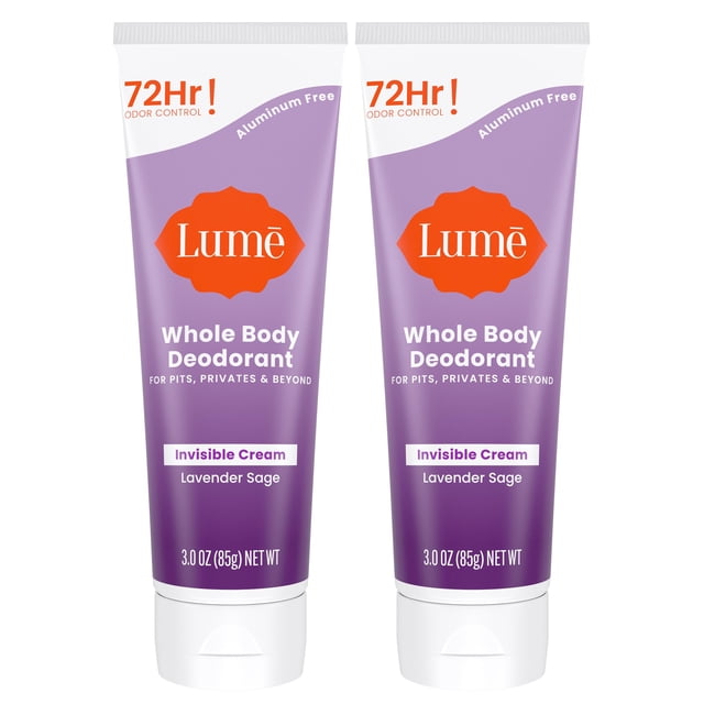 Desodorante Lume Crema invisible para todo el cuerpo, 90 ml, 72 h, lavanda