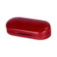 thumbnail image 3 of MERIGLARE 2 Layer with Makeup Mirror Container Eyeglasses Case for Travel Home Outdoor red, 3 of 9