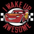 thumbnail image 2 of Boy's Cars Lightning McQueen Wake Up Awesome Pull Over Hoodie Black Medium, 2 of 4