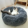 thumbnail image 2 of Soft Plush Round Pet Bed Cat Soft Bed Cat Bed for Cats Small Dogs, 2 of 7