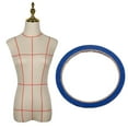thumbnail image 2 of 10 rollos de cinta drapeada para maniquí, cinta de enmascarar, rejilla para maniquí, 20 metros Azul, 2 of 7